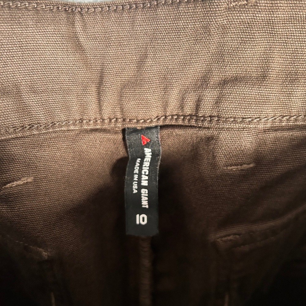 American Giant Pants‎ Womens 10 Brown Wide Leg Utility Workwear USA Cotton NEW - Picture 3 of 7